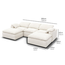 Kumo Modular Sofa – 3-Seater with 2 Ottomans