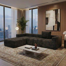 Umi L-Shaped Modular Sofa – Black