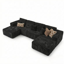 Sora U-Shaped Sectional Sofa – Black