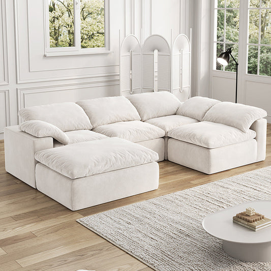 Kumo Corner Sofa with Ottoman – 4-Seater, Layout A