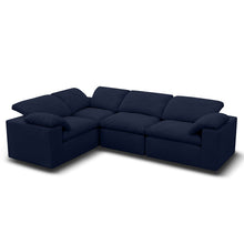 Kumo L-Shaped Corner Sofa – 4-Seater – Blue