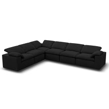 Kumo L-Shaped Corner Sofa – 6-Seater – Black